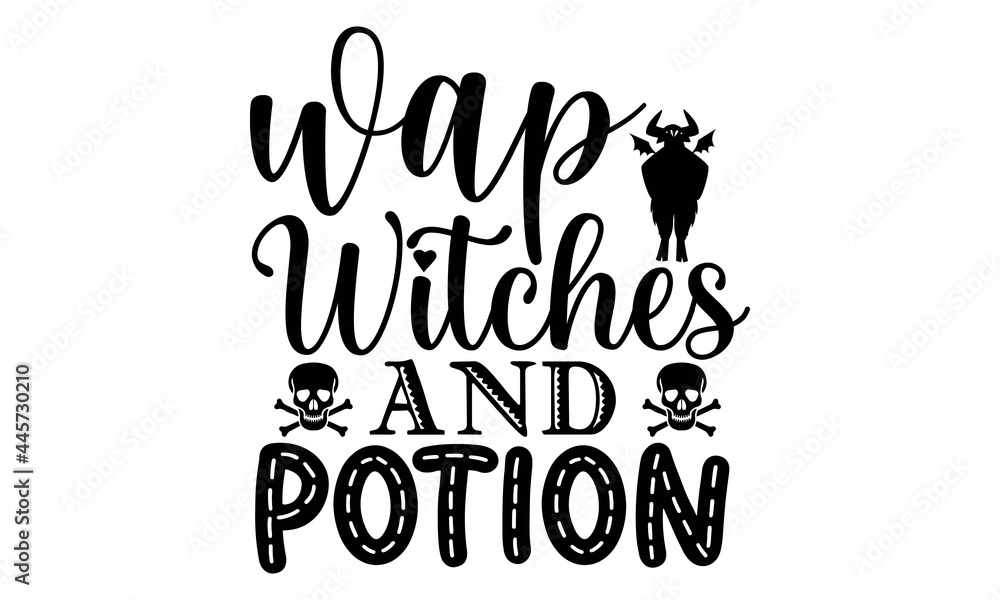 Wap witches and potion SVG, Halloween Bleach Stencil svg, Halloween