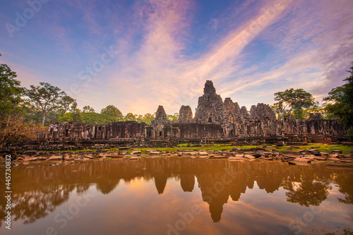 Bayon Castle is a stone castle of the Khmer Empire. Located in the center of Angkor Thom © titipong8176734