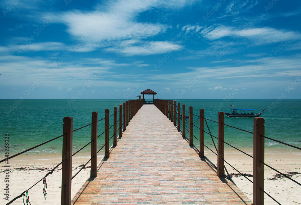 Kerachut beach Pier Landscape Penang Malaysia