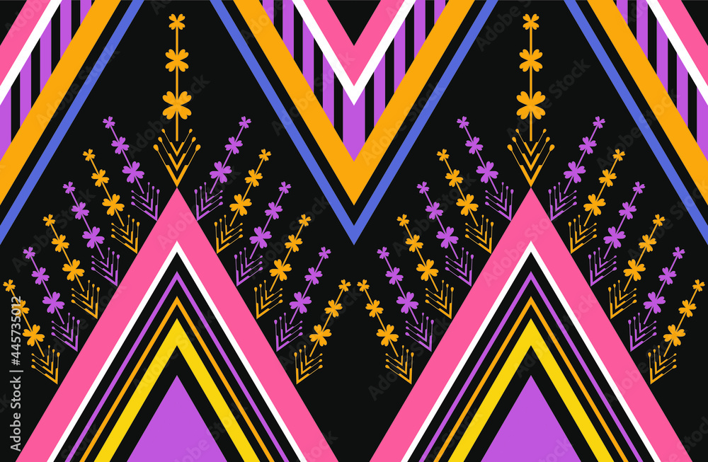 Ethnic abstract triangle pattern art. Seamless pattern in tribal, folk embroidery, and Mexican style. Aztec geometric art ornament print.Design for carpet, clothing, wrapping, fabric, cover, textile Ethnic abstract triangle pattern art. Seamless pattern in tribal, folk embroidery, and Mexican style. Aztec geometric art ornament print.Design for carpet, clothing, wrapping, fabric, cover, textile