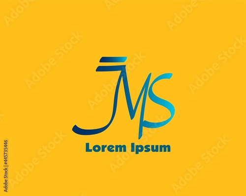 initial handwritten JMS name logo design, logo for corporate identity, company name, product name, fashion