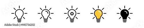 lamp bulb idea vector illustration isolated on white background. business solution innovation concept.