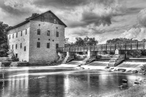 Old Lang mill and dam at Keene Ontario