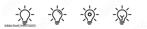 lamp bulb idea vector illustration isolated on white background. business solution innovation concept.