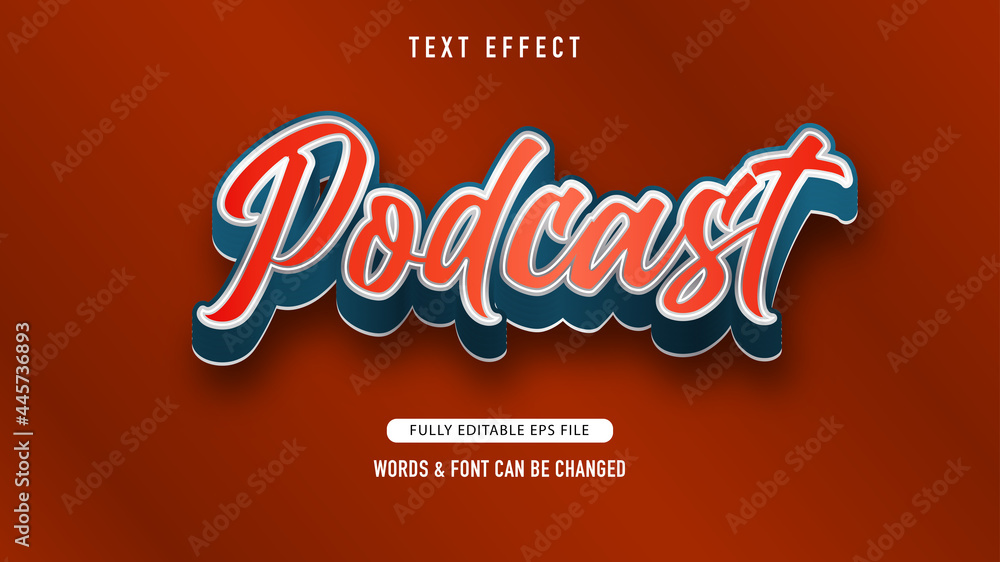  Podcast Editable Text Effects