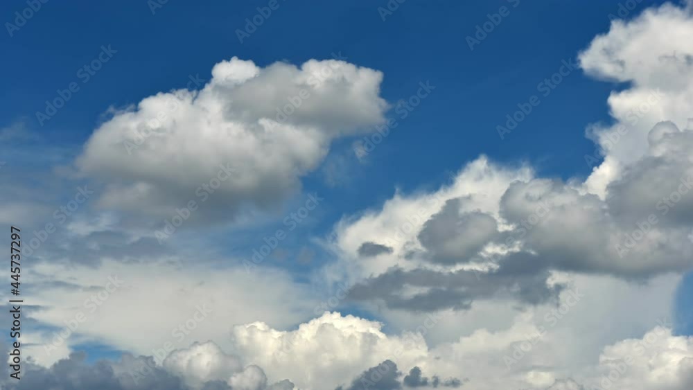 4K Time lapse, Beautiful motions white clouds on blue sky background. 4K Time lapse, Beautiful motions white clouds on blue sky background.