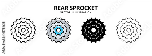 transmission gear ratio reduction vector icon design. car motorcycle spare part replacement service.