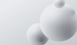 Abstract Background With White 3D Balls Illustration