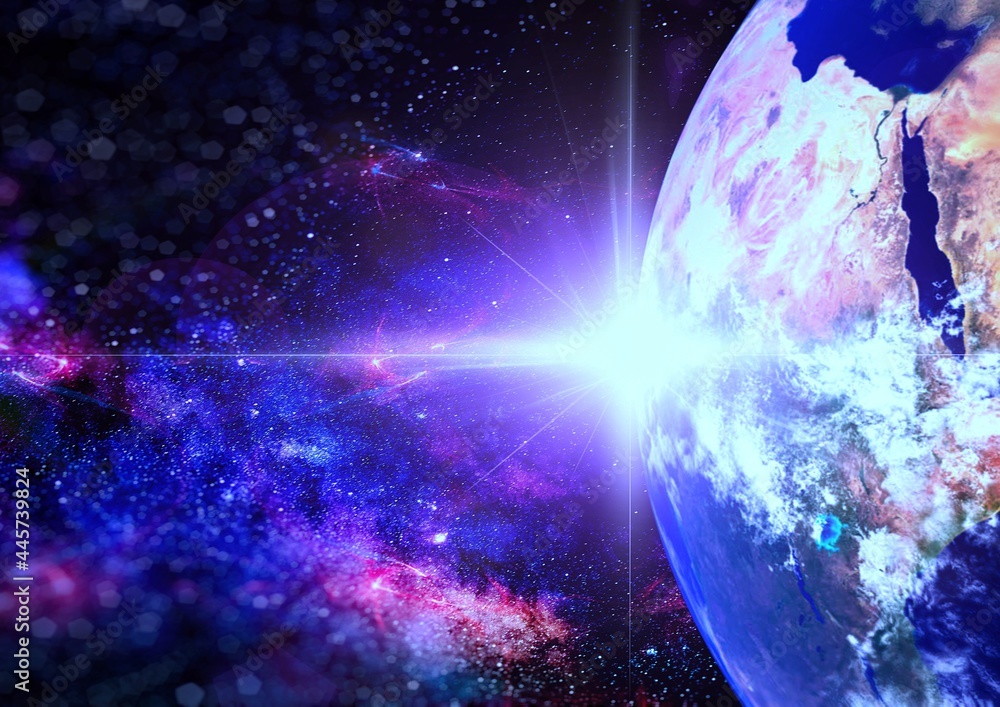宇宙空間に光輝く地球の3dイラスト Stock Illustration Adobe Stock 宇宙空間に光輝く地球の3dイラスト Stock Illustration Adobe Stock