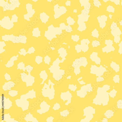 abstract yellow blots hand drawn brushstroke seamless pattern. vector doodle endless pattern for textile wrapping digital paper template