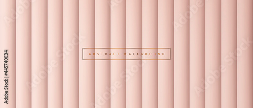 Abstract horizontal beige background with vertical stripes. Realistic 3d style. Vector illustration