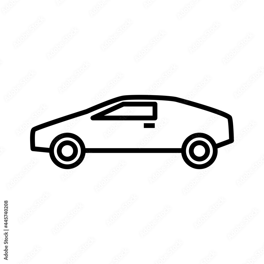 supercar simple icon design, vehicle outline icon supercar simple icon design, vehicle outline icon