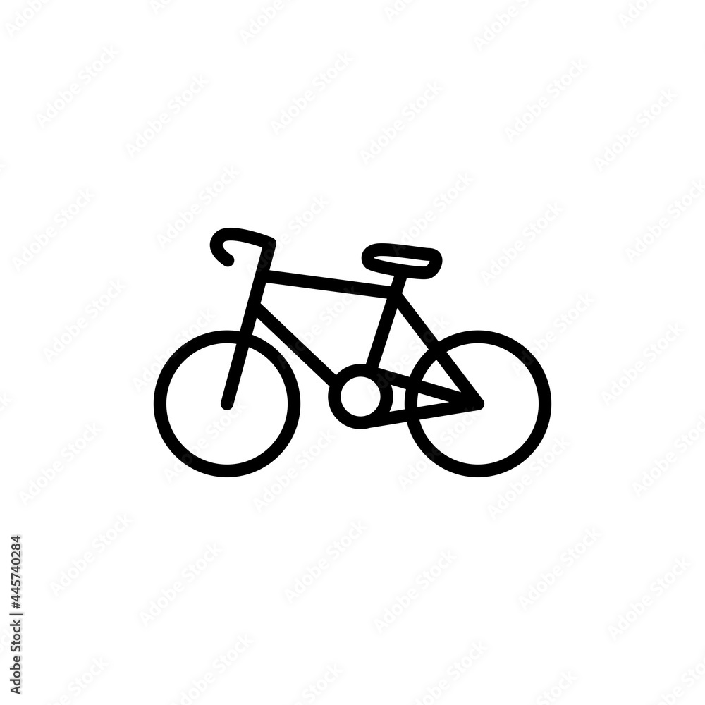 Fototapeta premium bicycle simple icon design, vehicle outline icon