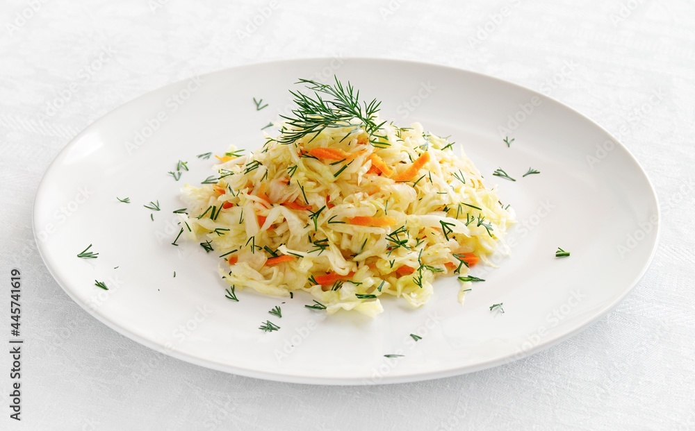 Сoleslaw with dill and olive oil