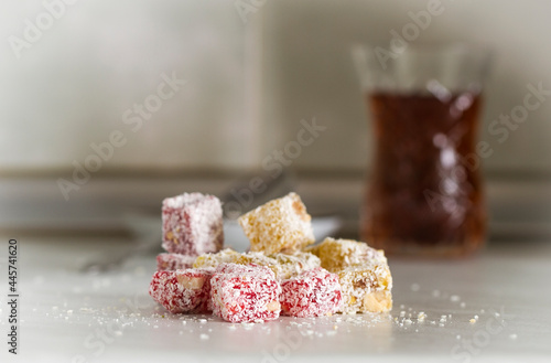 Turkish delight marmalade with filling.