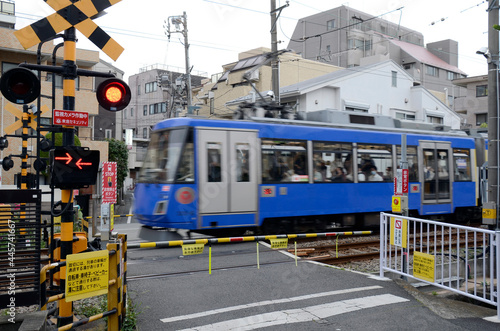 踏切の風景