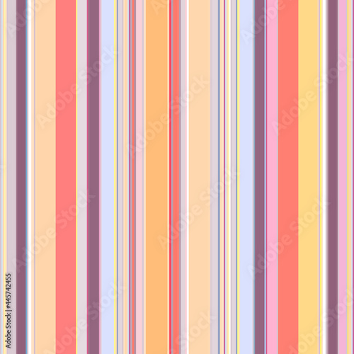 Seamless geometric pattern, bright colored vertical stripes. Great for decorating fabrics, textiles, gift wrapping design, any printed materials, advertising, or other design.