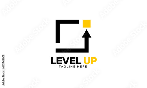 Level Up Logo design vektor inspiration template. Logo template for your brand, company, bussines and others
