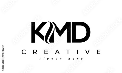 Letter KMD creative logo design vector	 photo