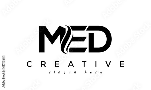 Letter MED creative logo design vector	