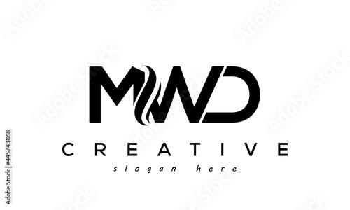 Letter MWD creative logo design vector photo