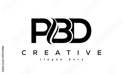 Letter PBD creative logo design vector photo