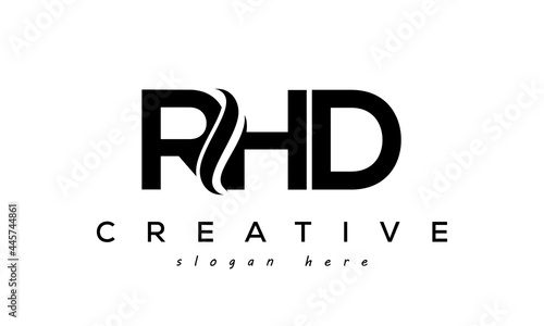 Letter RHD creative logo design vector photo