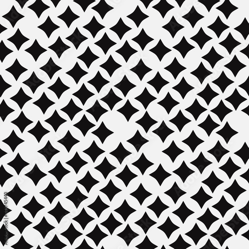 Black primitive rhombs and white background. Vector.