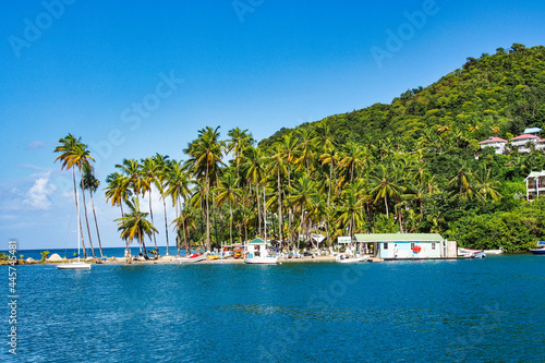 Marigot Bay in St Lucia in the Caribbean Sea, Lesser Antilles, West Indies