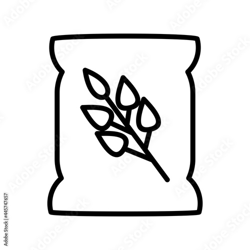 Seedbag Linear Vector Icon Design