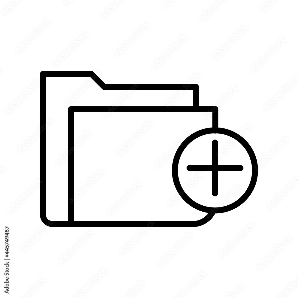 Folder Linear Vector Icon Design Folder Linear Vector Icon Design