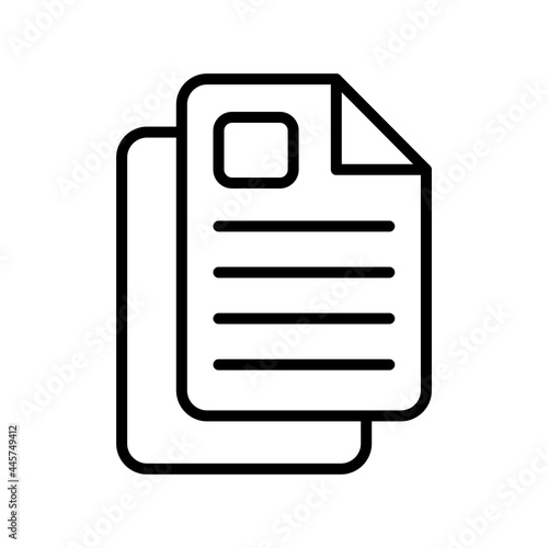 Document Linear Vector Icon Design