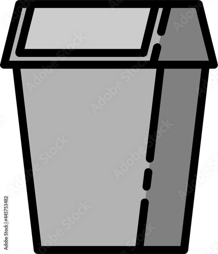colour lineart trashbin