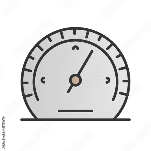 Barometer Filled Gradient Vector Icon Design