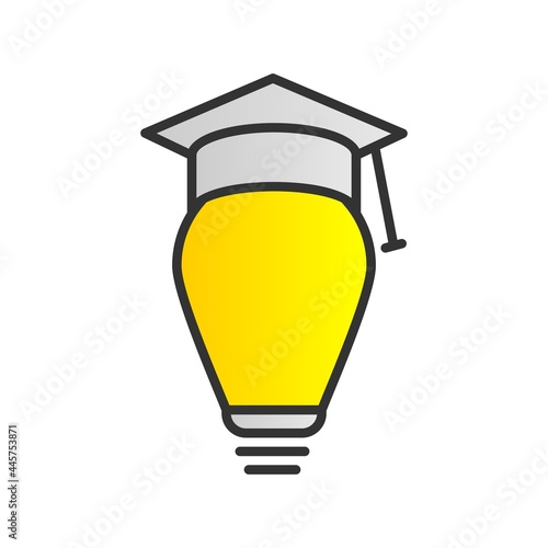 Wisdom Filled Gradient Vector Icon Design