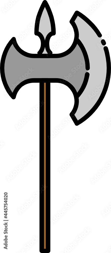 colour lineart axe spear colour lineart axe spear