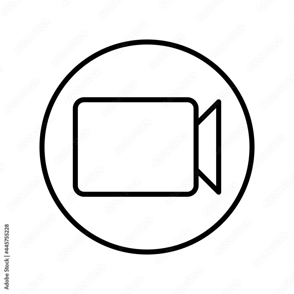 Video Call Linear Vector Icon Design Video Call Linear Vector Icon Design