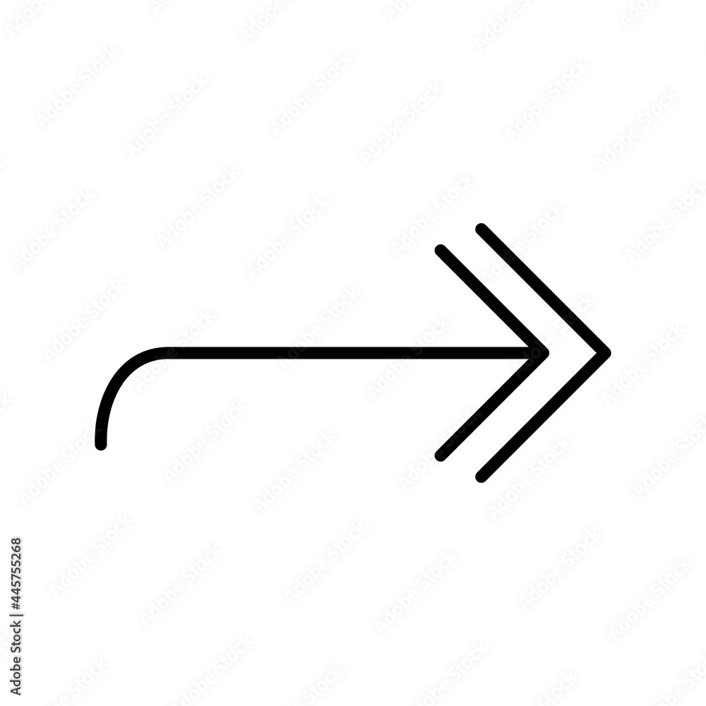 Forward Linear Vector Icon Design Forward Linear Vector Icon Design