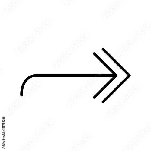 Forward Linear Vector Icon Design