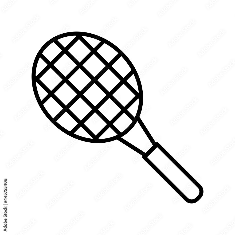 Racket Vector Line Icon Design Racket Vector Line Icon Design