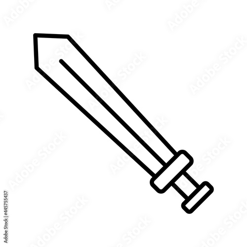 Sword Vector Line Icon Design