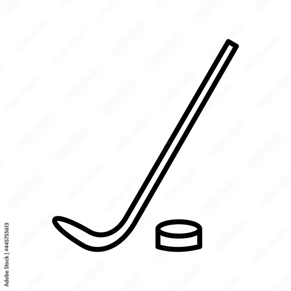 Ice Hockey Vector Line Icon Design Ice Hockey Vector Line Icon Design