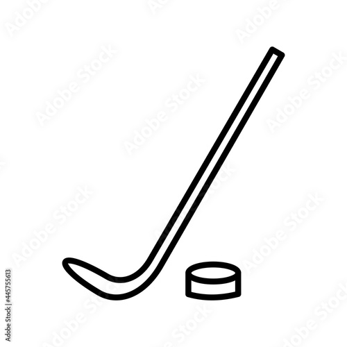 Canvas Print Ice Hockey Vector Line Icon Design
