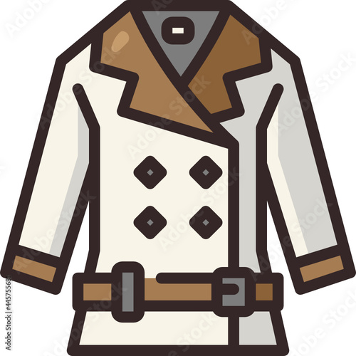 trench coat line icon