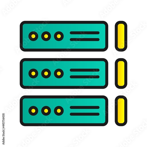  storage Filled Gradient Vector Icon Design