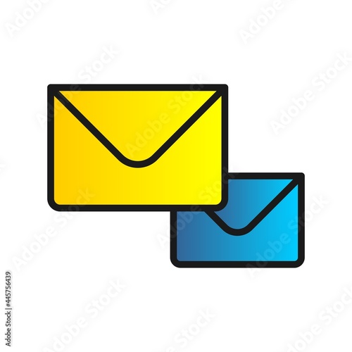 communications Filled Gradient Vector Icon Design