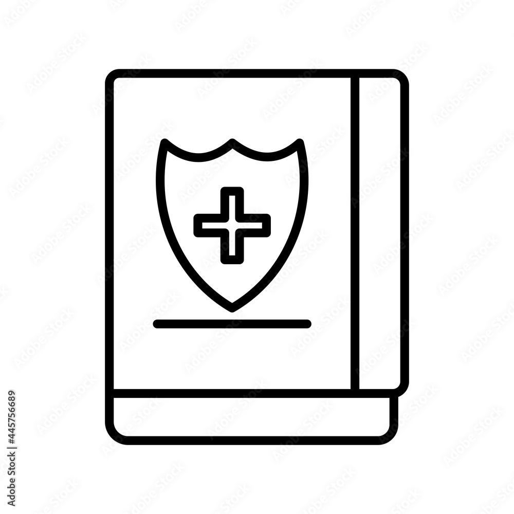 Obraz premium Medical Book Linear Vector Icon Design