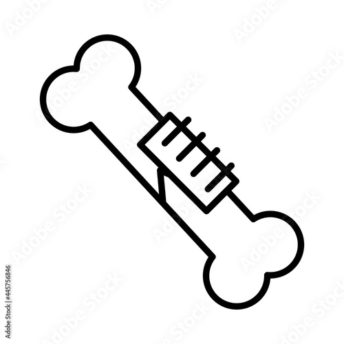 fixation bone  Vector Line Icon Design