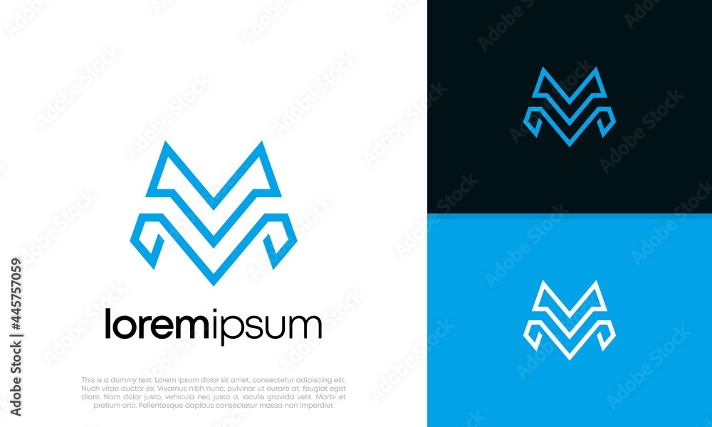 Abstract Initial logo vector. Initials M logo design. Innovative high tech logo template Abstract Initial logo vector. Initials M logo design. Innovative high tech logo template