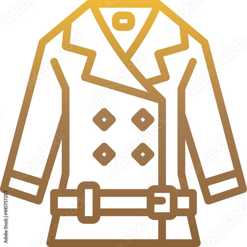 trench coat gradient icon